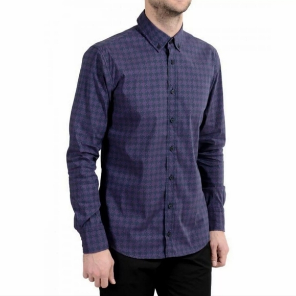 HUGO BOSS Mabsoot Slim Long Sleeve Casual Button Down Shirt Mens XXL - Picture 2 of 5